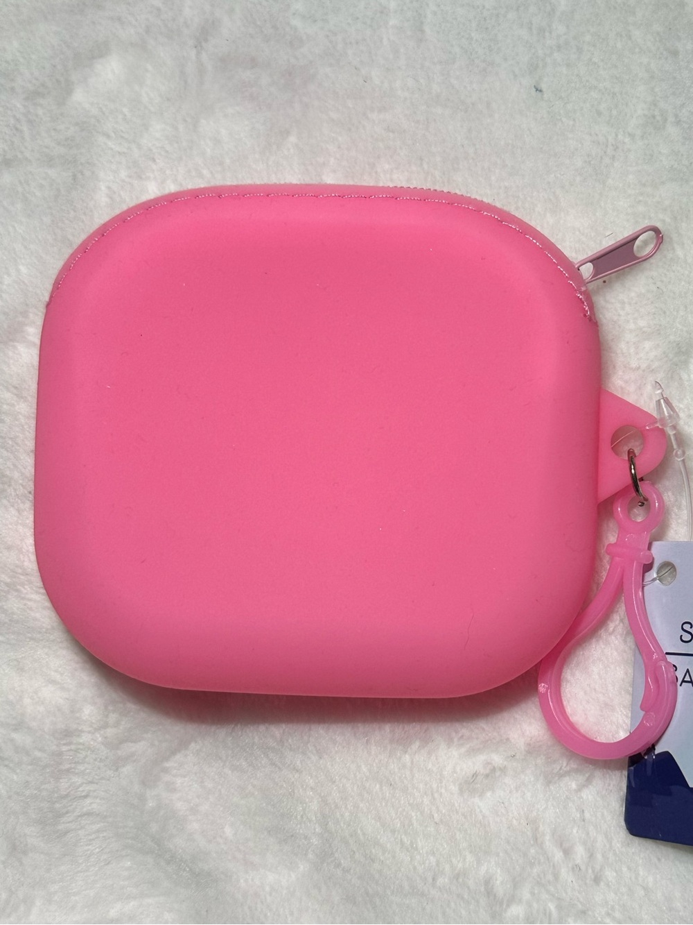 🌸 Bright Pink Silicone Zipper Pouch Coin Purse 🌸